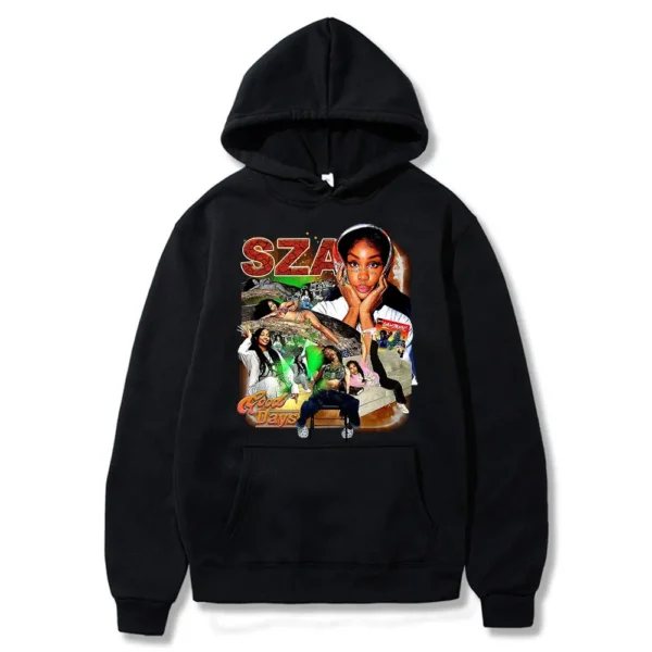 SZA Good Day Graphics Black Hoodie